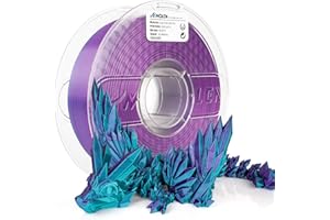 AMOLEN Silk PLA 3D Printer Filament, Dual Color Blue Green & Dark Violet PLA 1.75mm, Shiny Color Change Filament 3D Printing PLA Filament for Most FDM 3D Printer, 1kg Spool(2.2lbs)