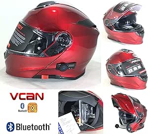 Amazon.es: Vcan V271 BLINC Bluetooth con tapa frontal casco nuevo moto