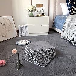 easycustomerlee 12pcs Interlocking Carpet Shaggy