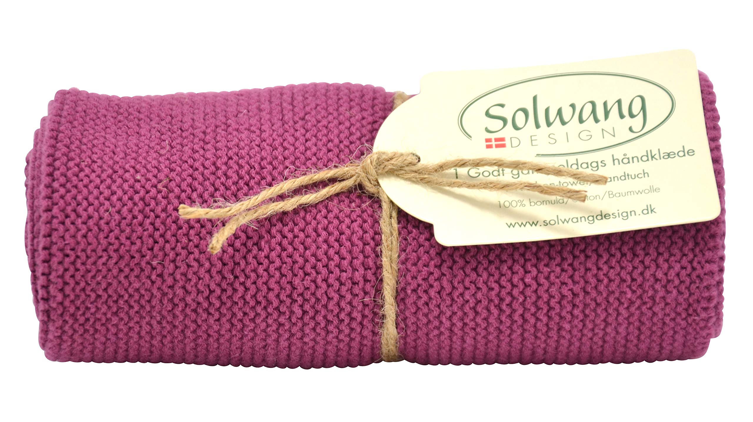 100% Oeko-tex Certified Cotton Danish Kitchen Hand Towel Made in India (Plum)