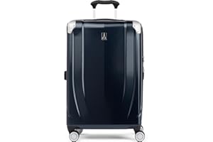 Travelpro Pathways 3 Hardside Expandable Luggage, 8 Spinner Wheels, Lightweight Hard Shell Suitcase, Checked Medium 25 Inch, Royal Blue
