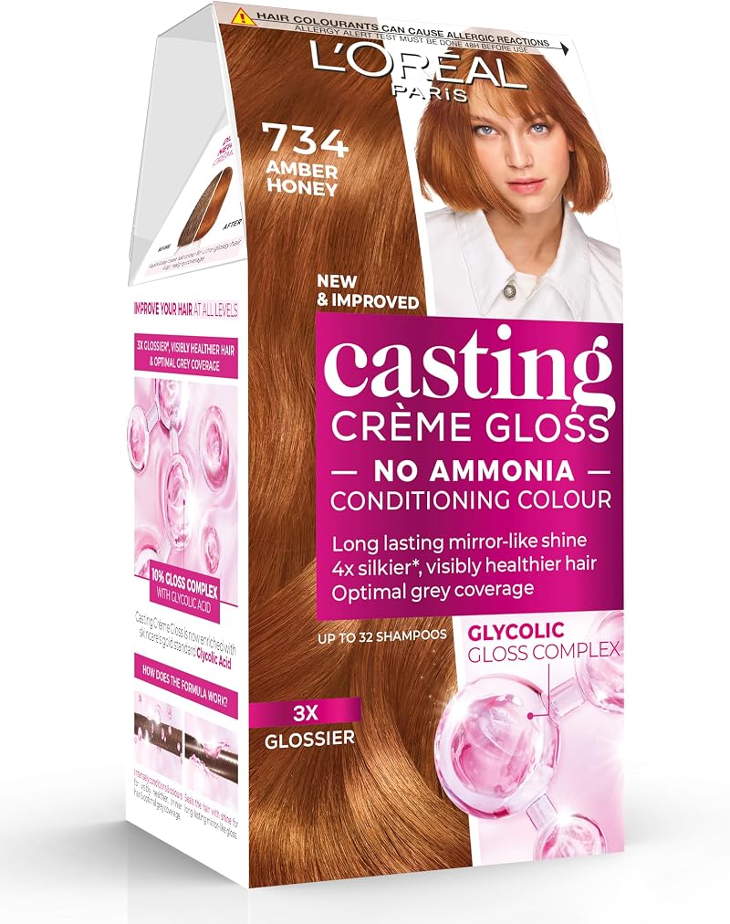 L'Oréal Paris Casting Crème Gloss 734 Amber Honey No-Ammonia Semi-Permanent