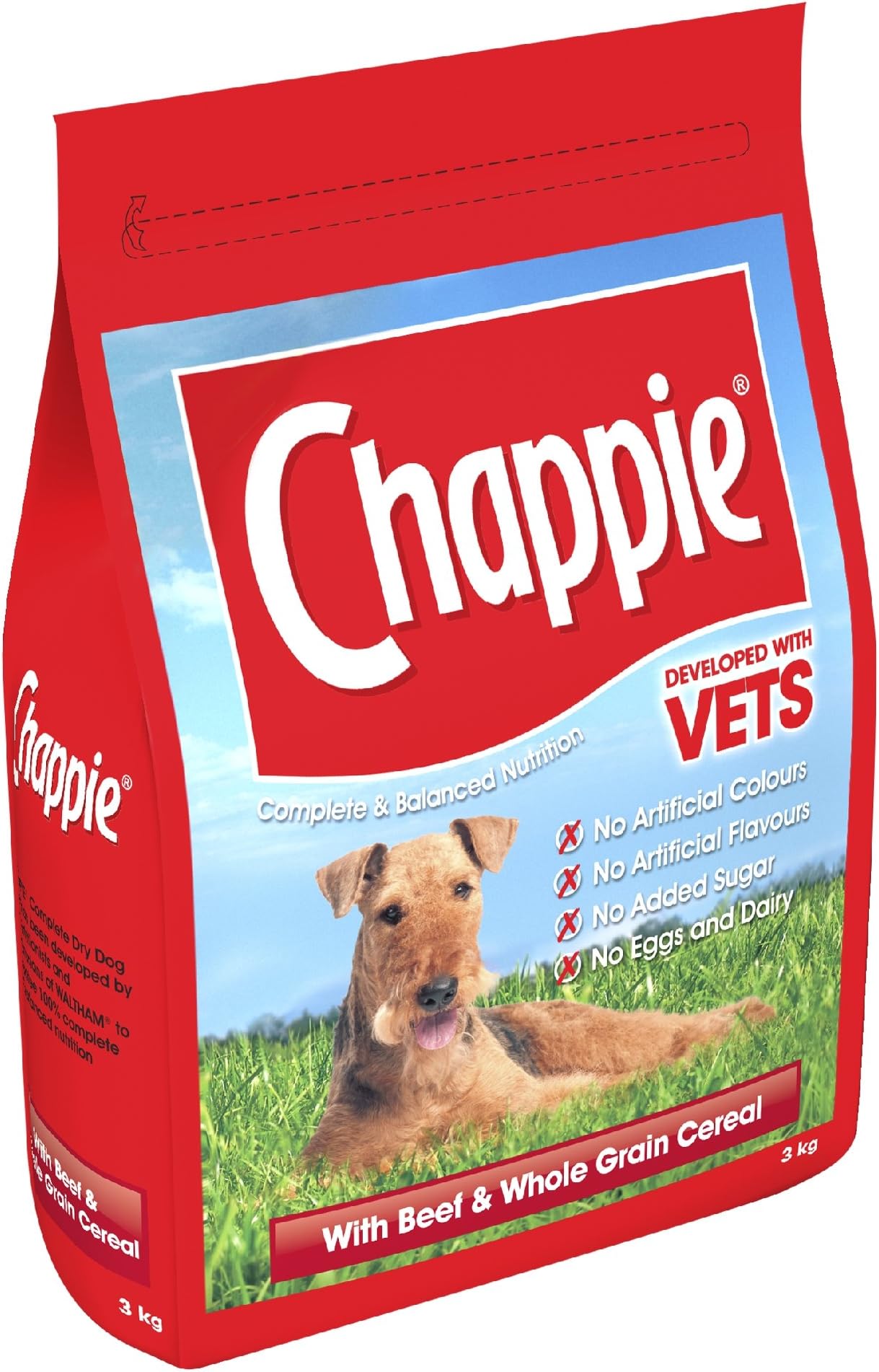 Chappie Dog Complete Dry with Beef and Wholegrain Cereal 3 kg