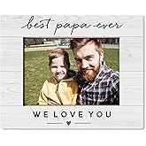 HUKINE Papa Picture Frame 5x7, Best Papa Ever Grandpa Grandfather Gifts for Christmas Birthday from Grandkids, Grandpa Grandfather Gifts Picture Photo Frames for Tabletop Desk Decor