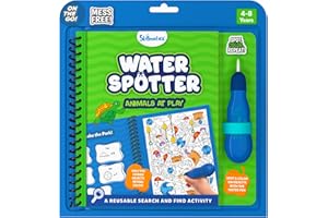 Skillmatics Reusable Search & Find Book - Water Spotter, Mess-Free Learning Activity, Stocking Stuffers, Animals, Christmas Fun, Travel Toy, Gifts for Boys & Girls Ages 4, 5, 6, 7, 8