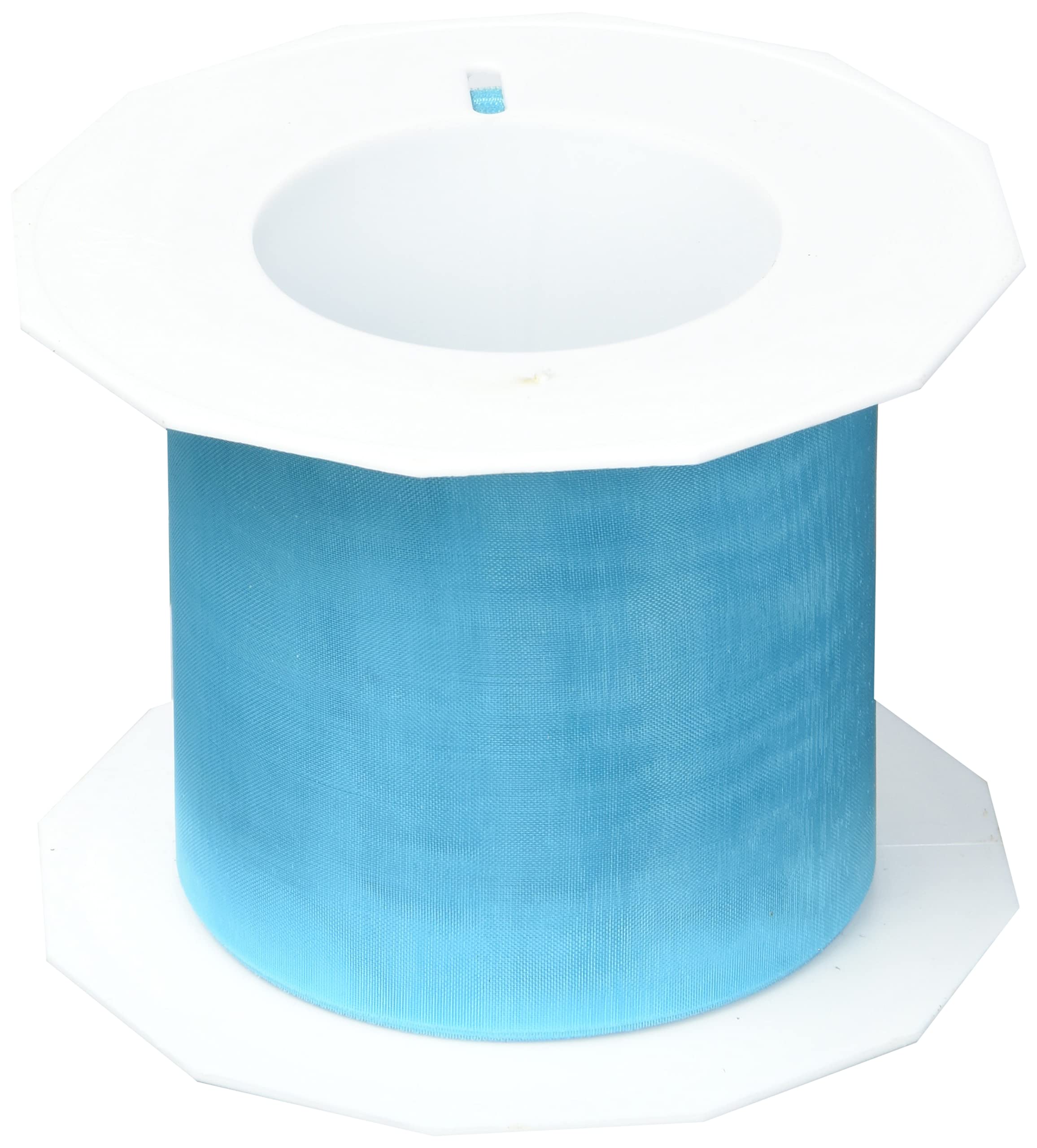 PRÄSENT Organza Ribbon, Polyester, Turquoise, 72mm-25m — image 1