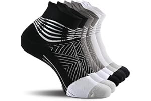 IRAMY Compression Ankle Support Socks Women - Coolmax Wicking, Cushioned Athletic, Plantar Fasciitis Relief 2/3/6 Pairs