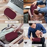 FYY Travel Cable Organiser 2-Layer Waterproof Electronics Pouch S-Wine Red view 7