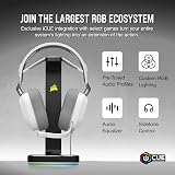 Corsair HS80 RGB USB Headset Dolby 7.1 Surround Sound iCUE PC White view 6