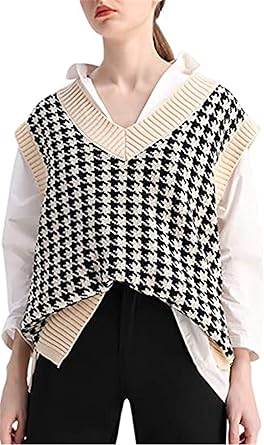 black v neck sweater vest womens