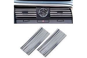 GaRhomxy Car Air Conditioner Decoration Strip for Vent Outlet, 20 Pieces DIY Car Vent Outlet Trim for Straight Air Vent Outlet, Car Interior Accessories (Silver)