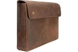 Wanderings Genuine Full Grain Leather Folder with Removable Strap - Handcrafted Folio Document Organizer - Leather Document H