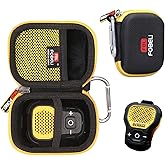 FBLFOBELI Hard Case Compatible with DEWALT Jobsite Pro Wearable Bluetooth Speaker, also fits for Noxgear 39g Wearable Bluetooth Speaker, Magnetic Clip-On Mini Speaker Storage (Yellow)