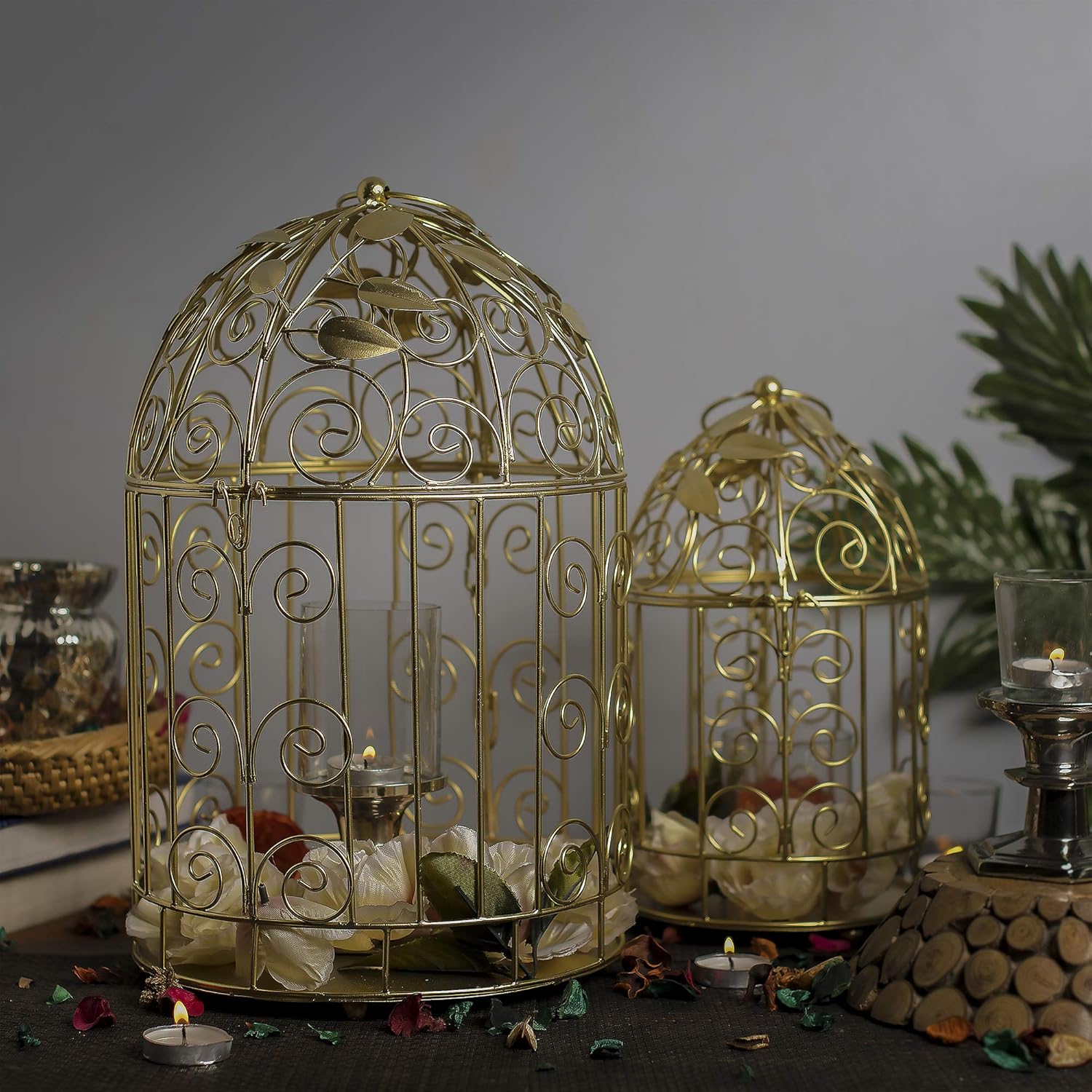 Buy Homesake® Victorian Golden Bird Cage with Leafy Climber, with