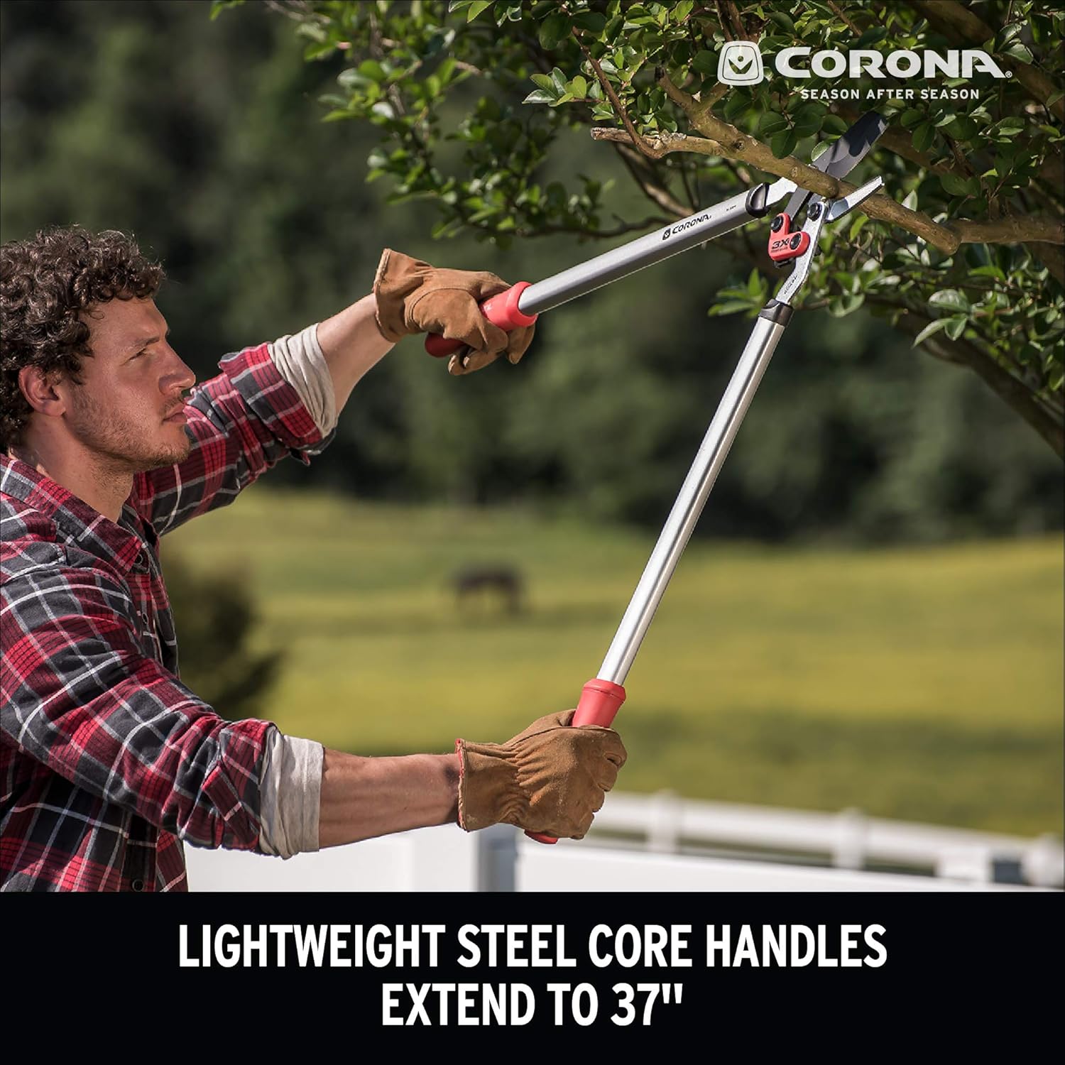 Corona SL 4364 DualLINK with ComfortGEL Grip Extendable Heavy Duty Bypass Limb and Branch Lopper Cuts Up to 1-3/4” : Garden & Outdoor