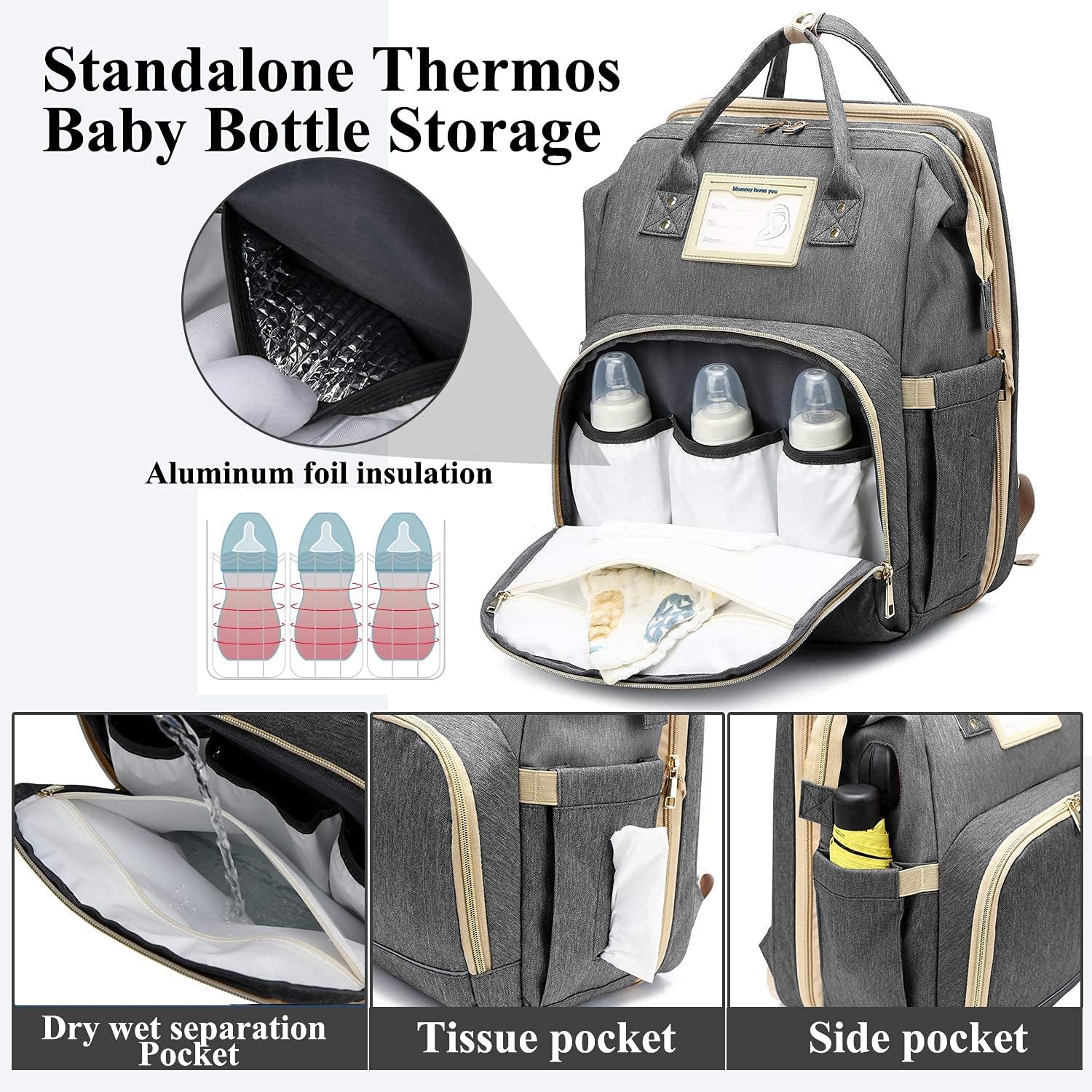 Sac Pique Nique Refroidisseur Avec Port De Charge Usb Noir Duo Sac Tire Lait Et Sac Isotherme Repas Mywilon Sac A Dos A Langer 2 En 1 Pour Bebe Et Maman Sacs A Langer