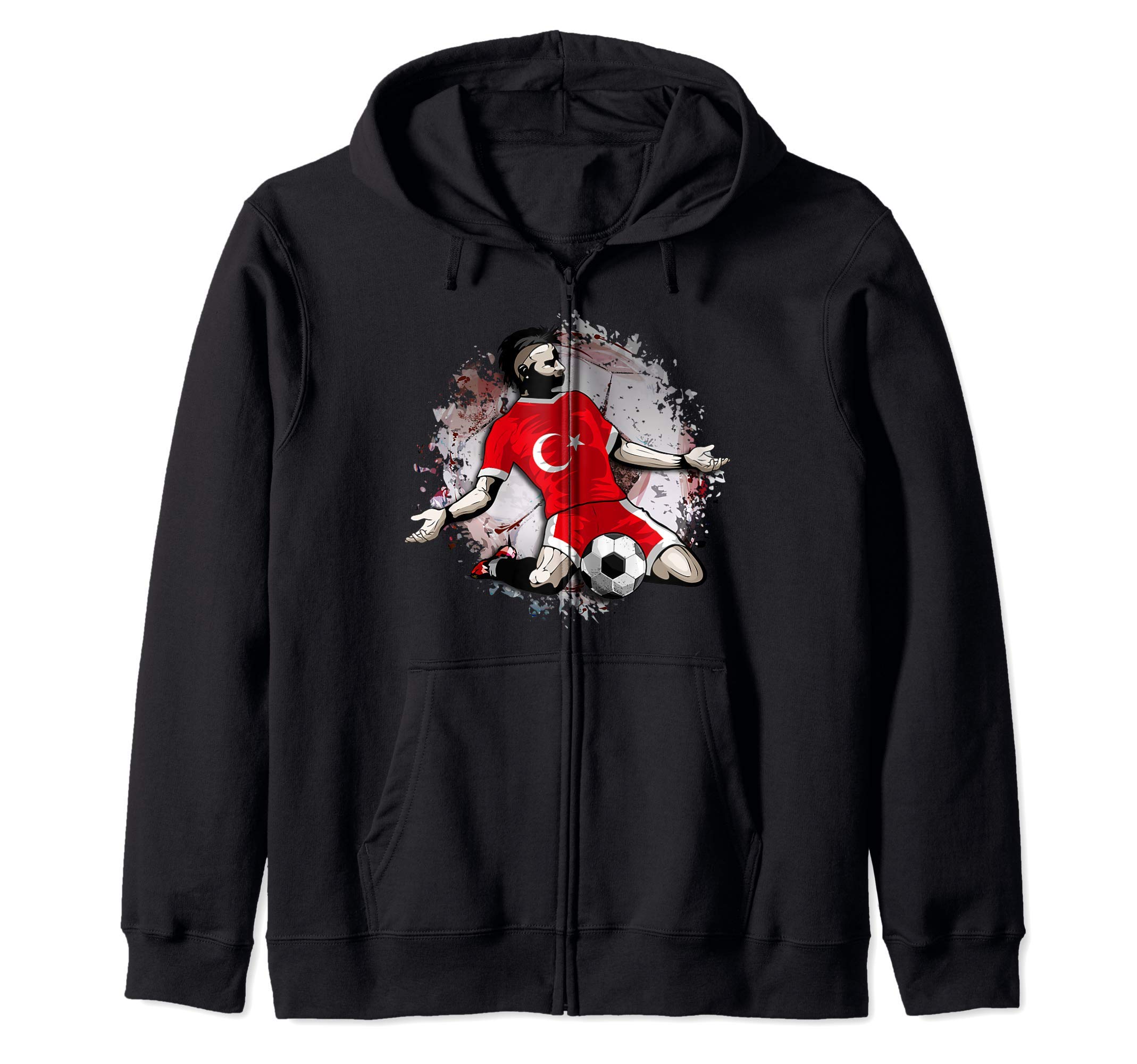 Turkey Soccer Turkish National Flag Proud Football Lovers Zip Hoodie