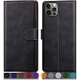 SUANPOT for iPhone 12 Pro Max Leather Wallet case with RFID Blocking Credit Card Holder, Flip Folio Book Magnetic PU Cell Phone Plus Cover for Apple 12 promax Leather case for Men Women 6.7 Black