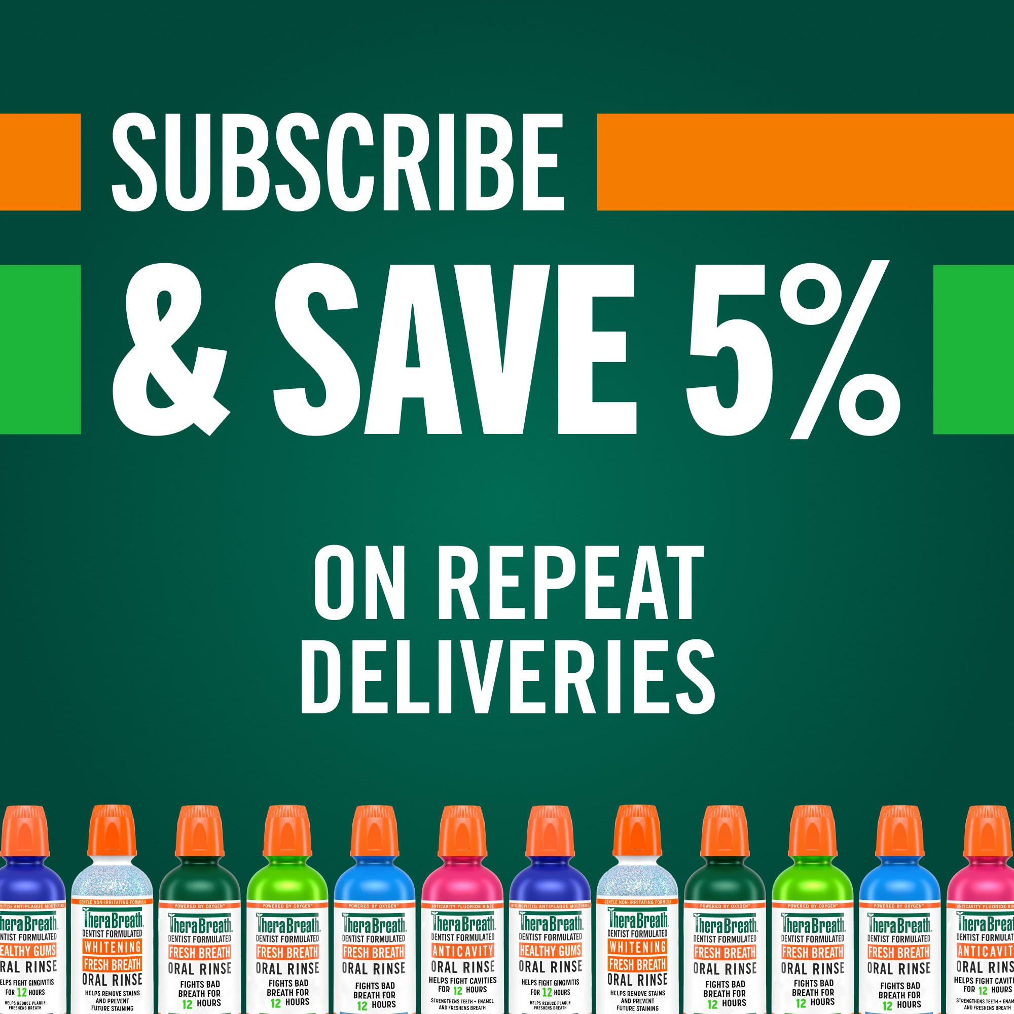 TheraBreath Fresh Breath Mouthwash, Icy Mint Flavor, Alcohol-Free, 16 Fl Oz (Pack of 2)