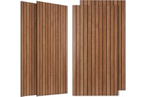 AUTORIFIC 4 Pack Acoustic Panels Sound Absorbing, 47.2”x23.6” Sound Dampening Panels, Decorative Soundproof Wall Panels with Simulated Wood Grain Finish, for Office,Home Theater,Studio,Living Room, Cherry