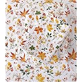 Viviland Floral Full Sheet Set - 4 Piece Vintage Orange Maple Leaves Patterned Bed Sheets - Soft, Breathable Microfiber Sheets with Deep Pocket, Non-Slip Fitted Sheets & Pillowcases