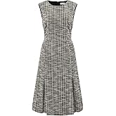Hobemty Women's Tweed Dress Knee Length A-Line Sleeveless Work Dress