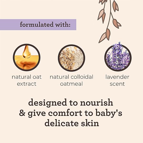 AVEENO BABY CALMING COMFORT BATH & BODY LOTION SET, NIGHTTIME BABY SKIN CARE PRODUCTS WITH NOURISHING OATMEAL PLUS RELAXING LAVENDER & VANILLA SCENTS, PARABEN- & PHTHALATE -FREE, 2 ITEMS