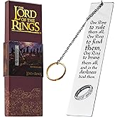 The Lord of the Rings Metal Bookmarks with Gift Box, Stainless Steel Book Marker for Adults Teens Kids (Silver with Ring)