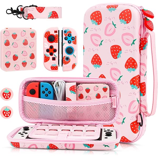 Nintendo Switch ストロベリーケース付き Amazon.com: GLDRAM Strawberry Case for Nintendo Switch 2
