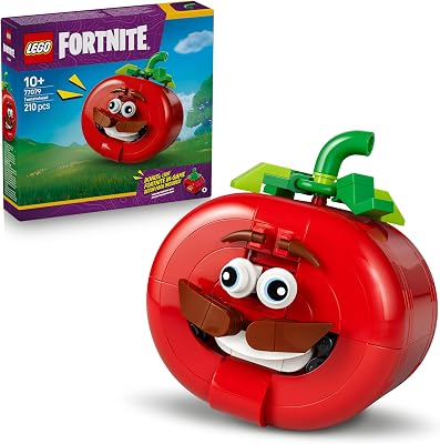 Fortnite Tomatenkopf - Interaktive Figur mit Restaurant Innenraum - Zimmer- oder Schreibtischdeko für Kinder - Gaming Geschenk für Jungen, Mädchen und Fans ab 10 Jahren - 77079