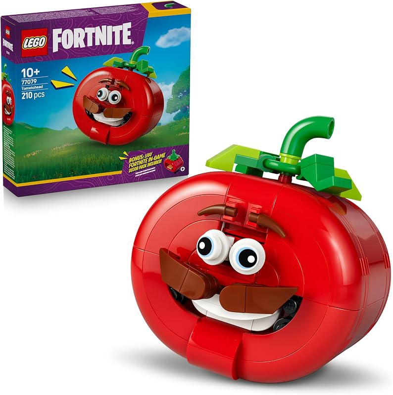 Fortnite Tomatenkopf - Interaktive Figur mit Restaurant Innenraum - Zimmer- oder Schreibtischdeko für Kinder - Gaming Geschenk für Jungen, Mädchen und Fans ab 10 Jahren - 77079 — Foto 1 von 8