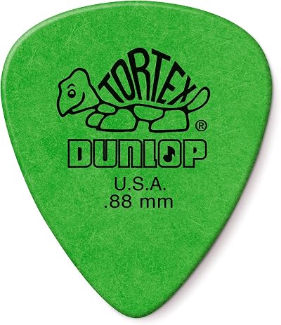 Dunlop Tortex Standard Green 0.88mm Pack 12 Guitar Picks