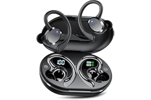 HADBLENG Wireless Earbuds, 2025 Bluetooth 5.4 Headphones HiFi Stereo, Bluetooth Earbuds with ENC Noise Cancelling Mic, IP7 Waterproof in Ear Earphones, 68H Dual LED Display Ear Buds for Workout Sports