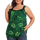 TIANZHU Plus Size Tank Tops for Women Sleeveless Loose Fit Camisole Summer Lace Cute Outfits XL-5XL
