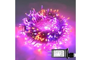 ILLUMINEW Halloween Decorations 300 LED String Lights Plug-in, 8 Modes 108ft Orange Purple Halloween Fairy Lights for Patriotic Party Decor Supplies Indoor Outdoor