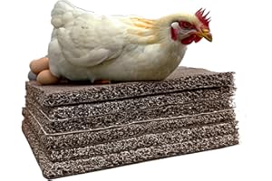 Blazego Washable Nesting Pads for Chicken Coop, 12” Drop Protection, Reusable Plastic Nesting Box Liners, 12"x 12" Chicken Nesting Pad for Laying Eggs, (Khaki)(6 Pack)