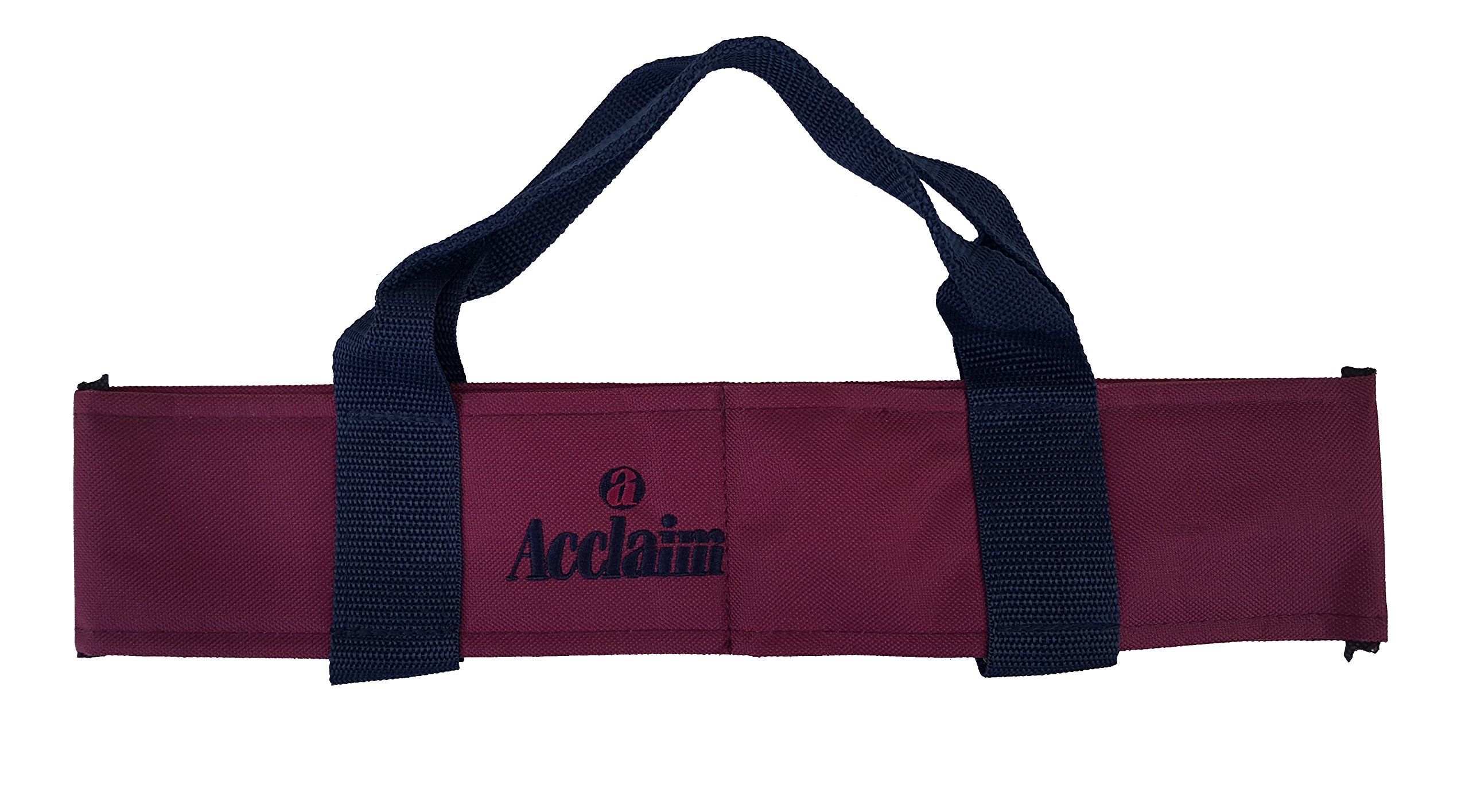 Acclaim Chatton Padded Classic 2 Bowls Nylon Carrier For Level Green Lawn Flat Short Mat Indoor & Outdoor Bowling (Burgundy/Navy)