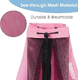 WANDF Mesh Drawstring Swim Backpack Beach Bag Large Capacity 32 x 48 cm view 5