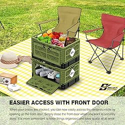 Bigant Heavy Duty Collapsible & Stackable Plastic