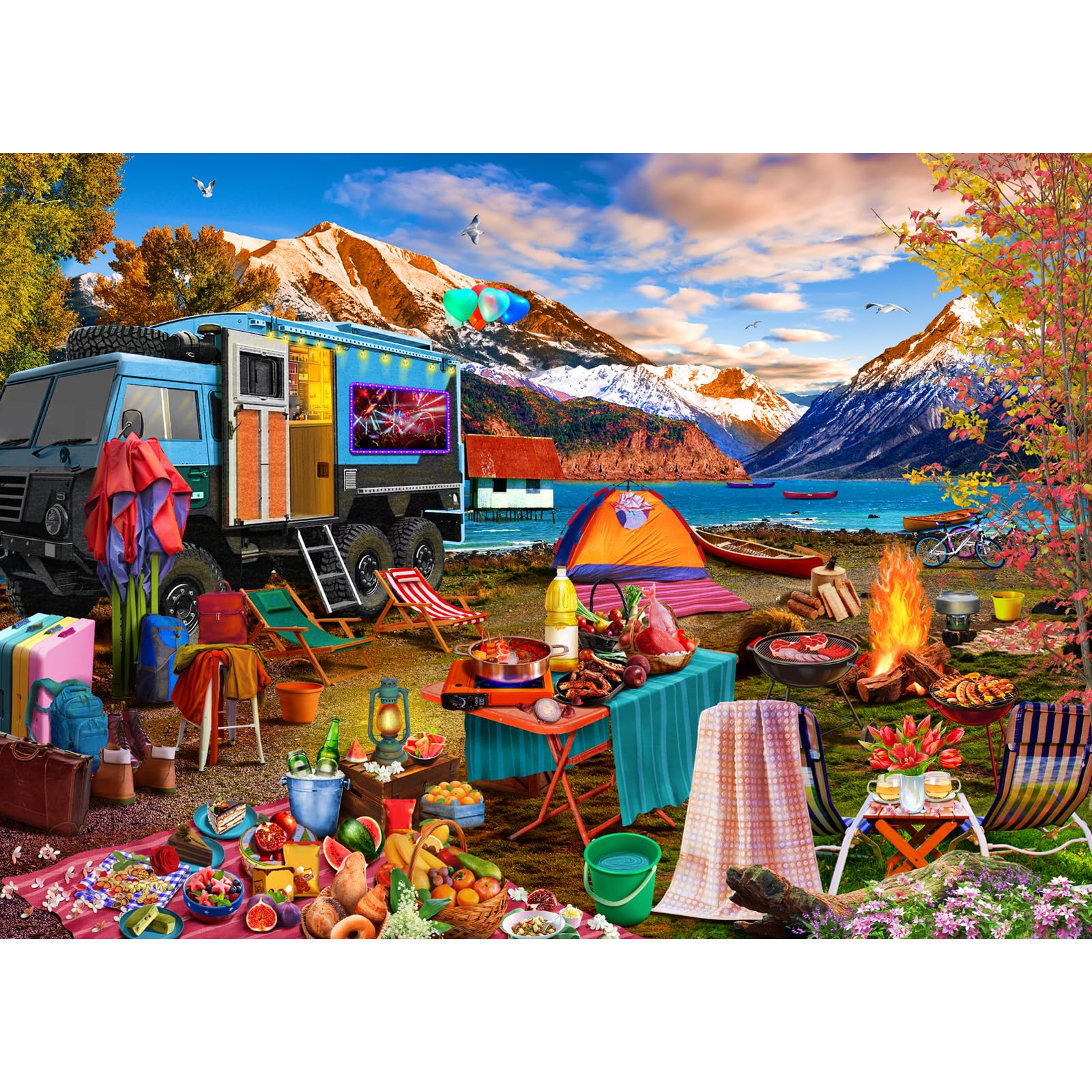 HUADADA Jigsaw Puzzles for Adults 1000 Pieces-Wilderness Journey-1000 Piece Jigsaw Puzzles for Adults-Family Interactive Games Puzzle Gifts