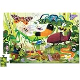 Crocodile Creek 50-Piece Holographic Jigsaw Puzzle - Fun Table or Floor Puzzles for Kids Ages 4-6 and Up - Includes Heavy-Duty Box for Storage - Backyard Bugs - 12" x 8" Finished
