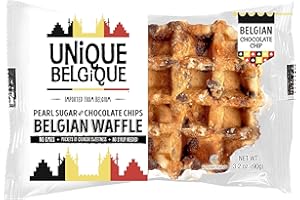 Unique Belgique Pearl Sugar with Chocolate Chips Belgian Waffle (90g, 15.00, Count)