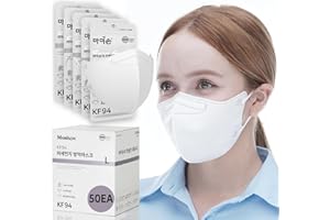 MAMISON 50 Packs, Made in KOREA Premium KF94 Fine Dust Protection Individually Packaged Face Mask