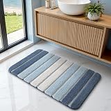 DEXI Bath Mat 60 x 90 cm Microfiber Non-Slip Blue view 7