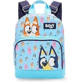 Bluey Mini Backpack - 10" Deluxe Canvas Bluey Backpack with Front Pocket | Women, Teens, Kids
