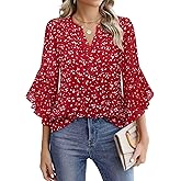 Timeson Women's 3/4 Sleeve Dressy Casual Top