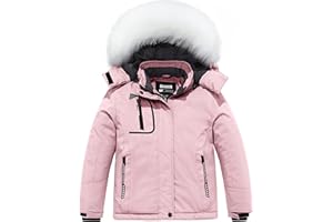 Skieer Girl's Waterproof Ski Jacket Windproof Winter Jacket Hooded Rain Coat
