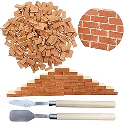Woohome 1:16 Mini Red Wall Bricks, 350 PCS Mini