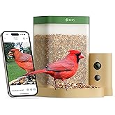 Birdfy Smart Bird Feeder with Camera for Rookie, Camera Bird Feeder Dual Night Vision, AI Recognition IP66 Waterproof for BirdLovers, 1.3L Capacity (AI by Subscription)