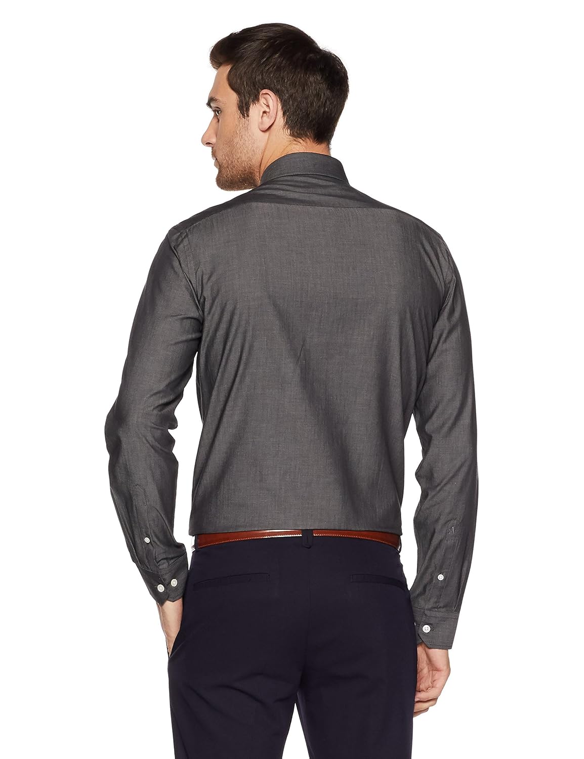 arrow men's solid regular fit formal shirt